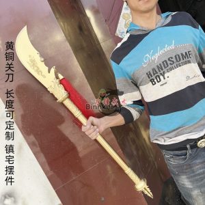 Thanh Long Yển Nguyệt Đao Đồng Thau Nhỏ - Biểu Tượng Uy Nghi Của Quan Vũ thanh long yen nguyet dao dong thau 1